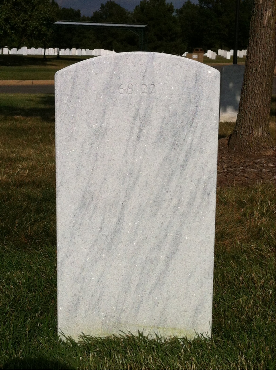 Back of headstone — Frederick Benton