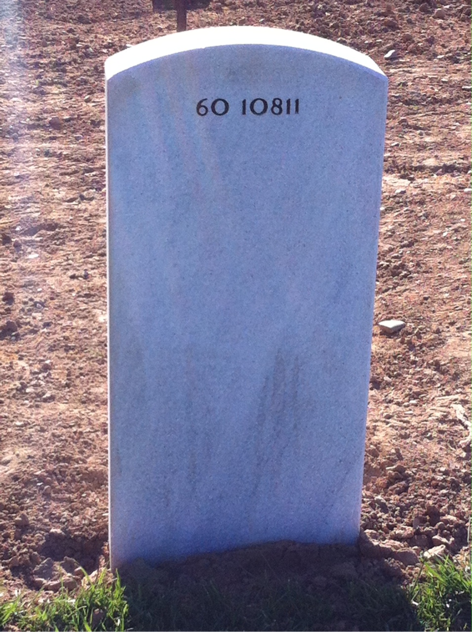 Back of headstone — Thomas S Johnson
