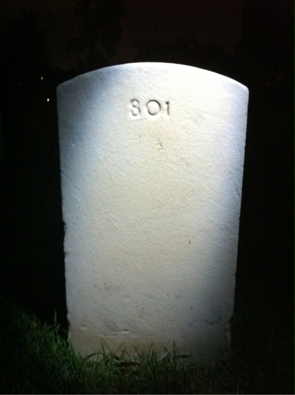 Back of headstone — Lawrence Crocker