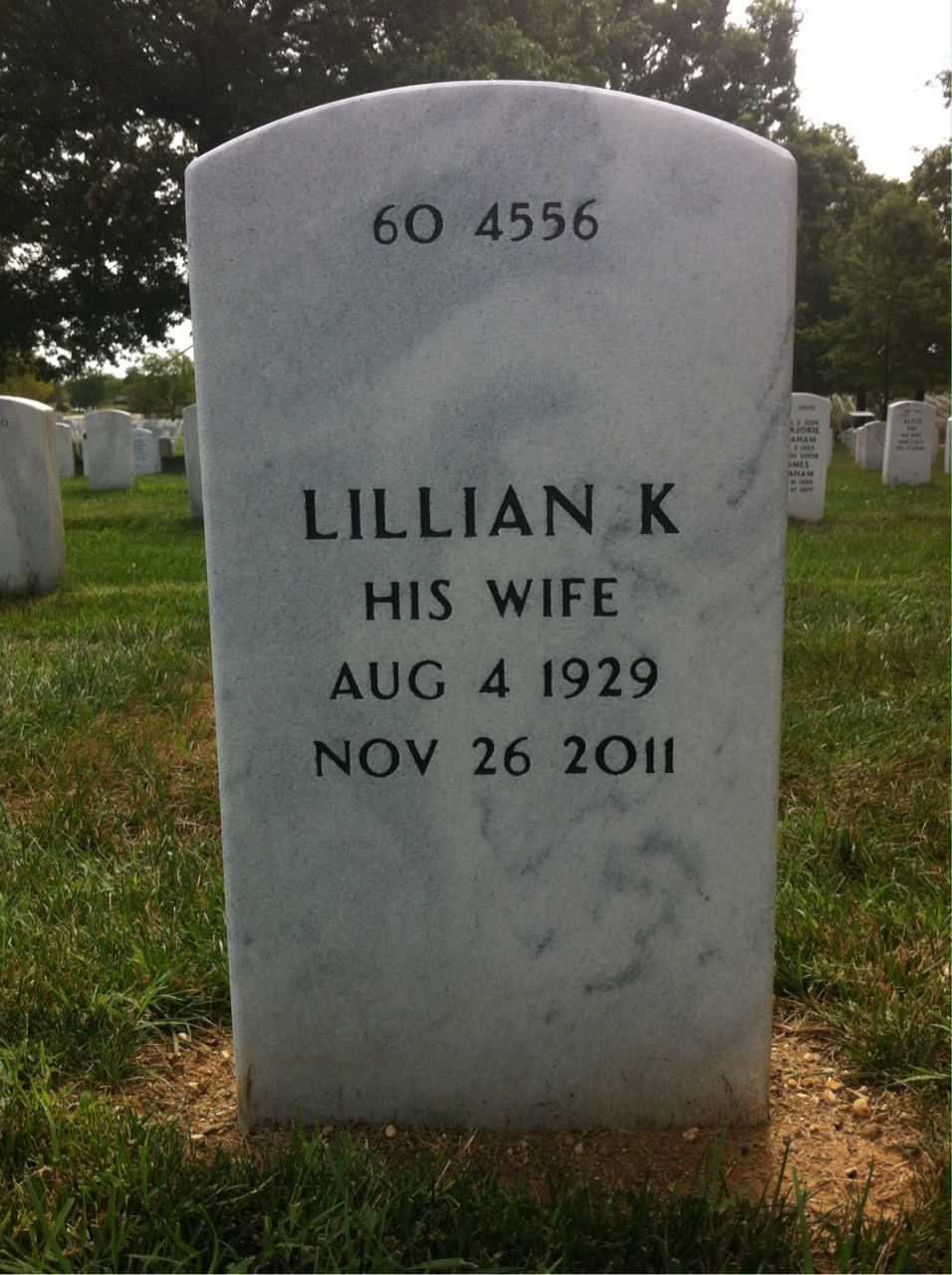 Back of headstone — Garry Bahrich