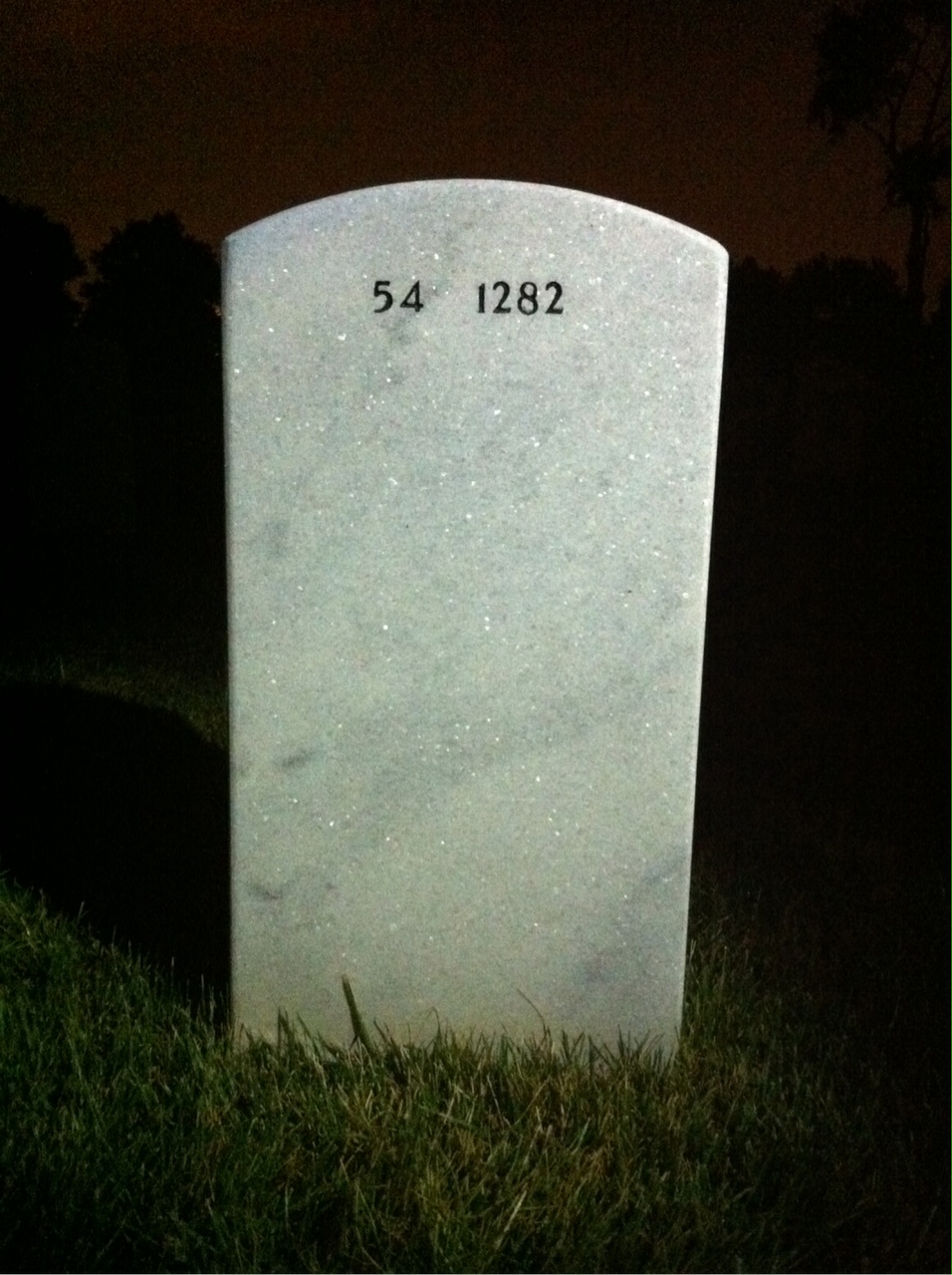 Back of headstone — Jay Harrelson