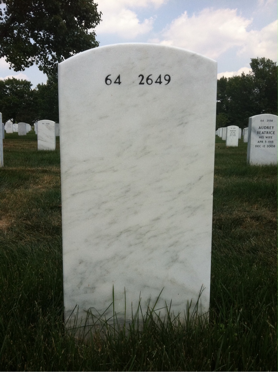 Back of headstone — Robert Hopkins