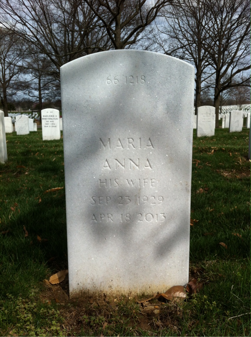 Back of headstone — Paul Mattern