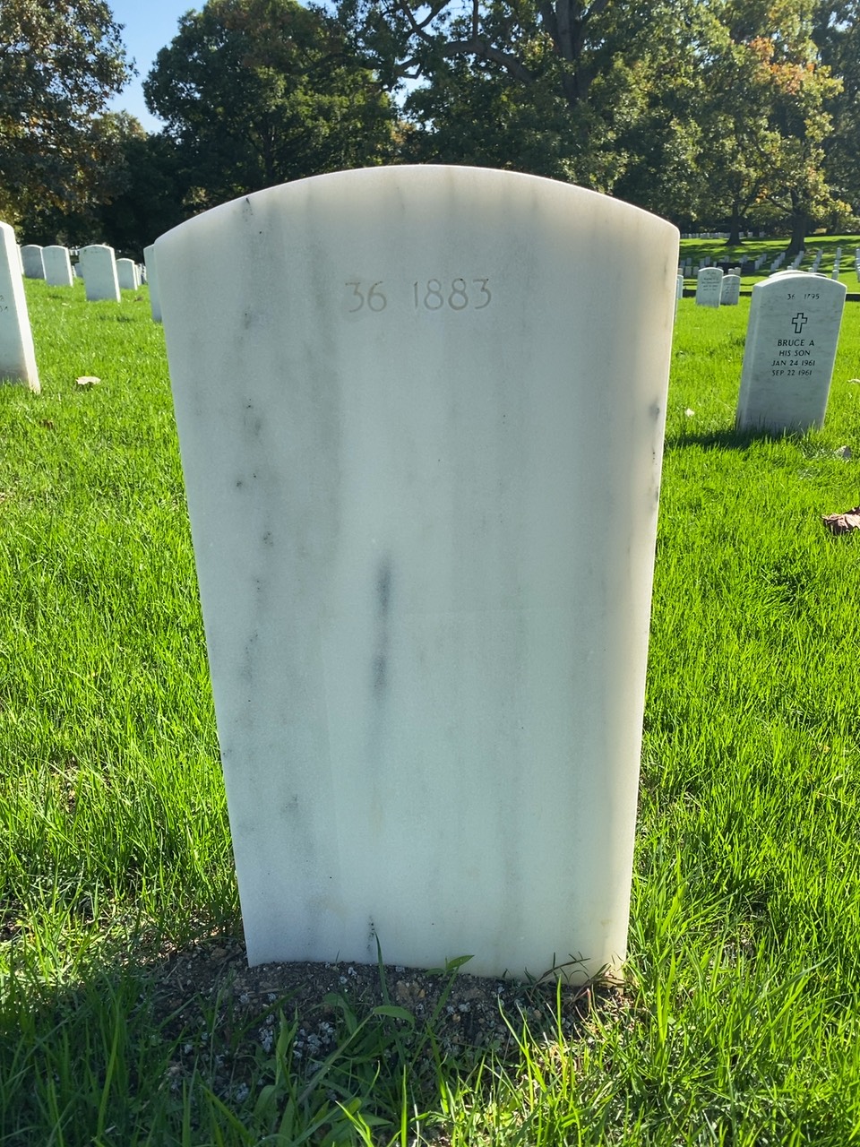 Back of headstone — Thomas Kerfoot Dent