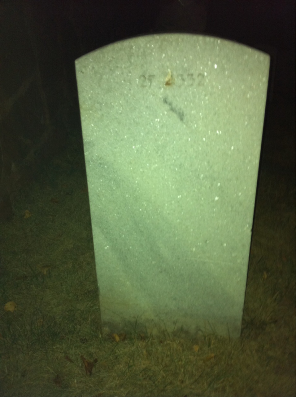 Back of headstone — Laura Morris