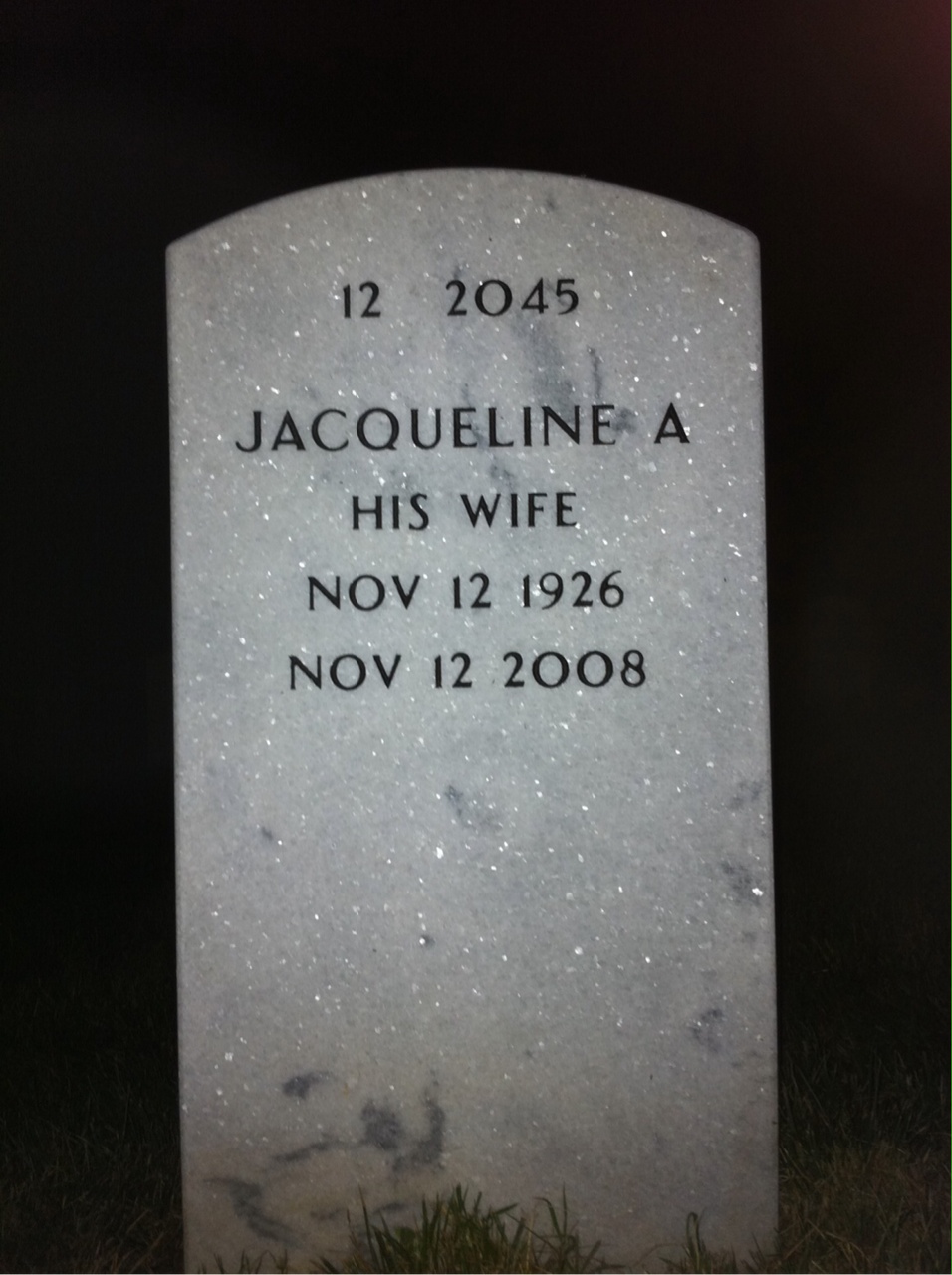 Back of headstone — John Burke