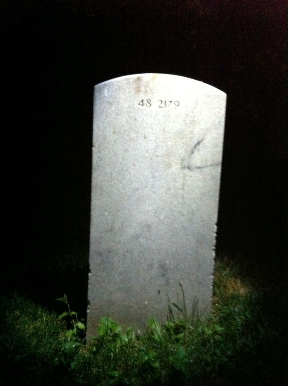Back of headstone — William J Smith