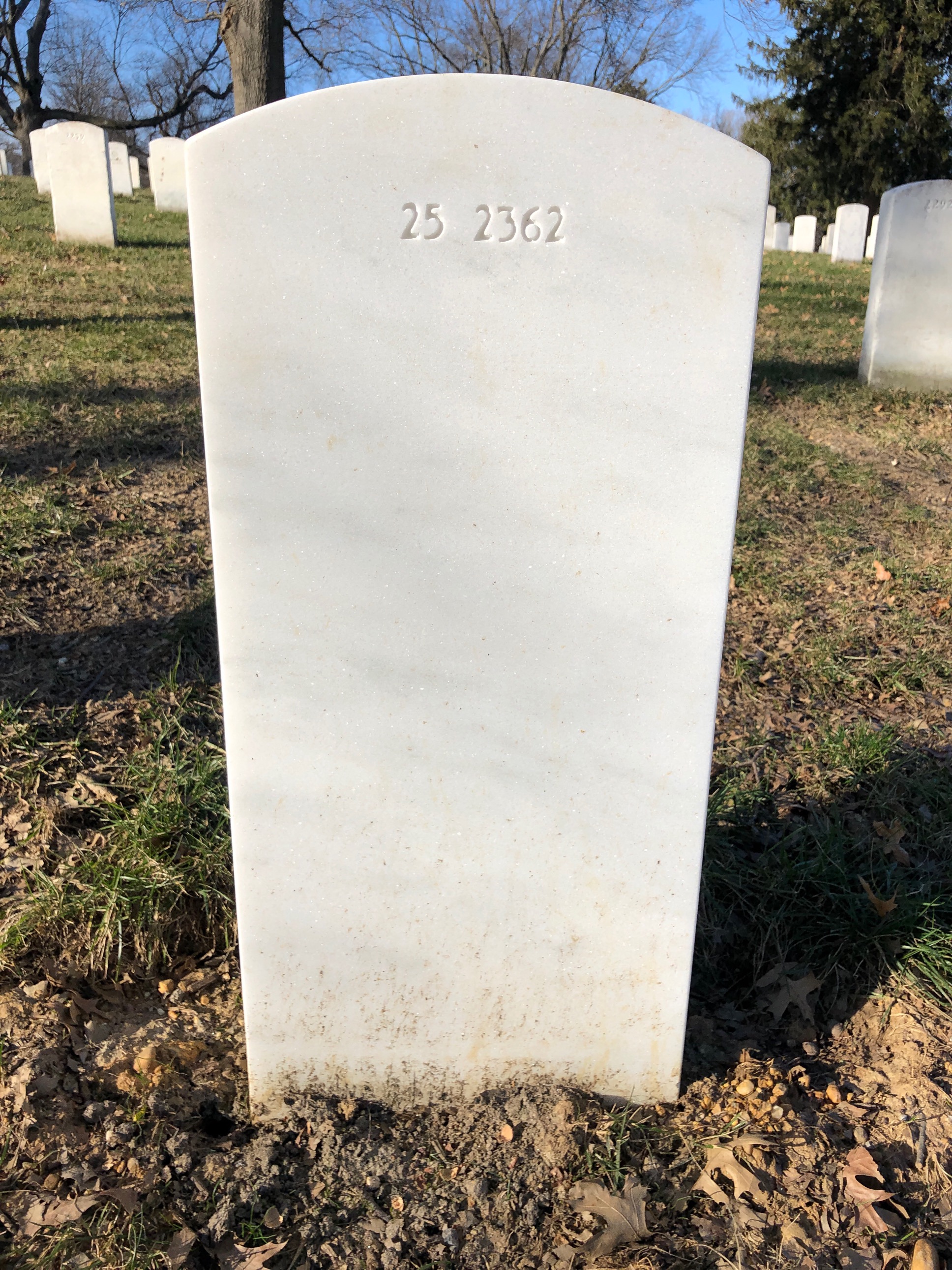 Back of headstone — William Pinkney Holmes