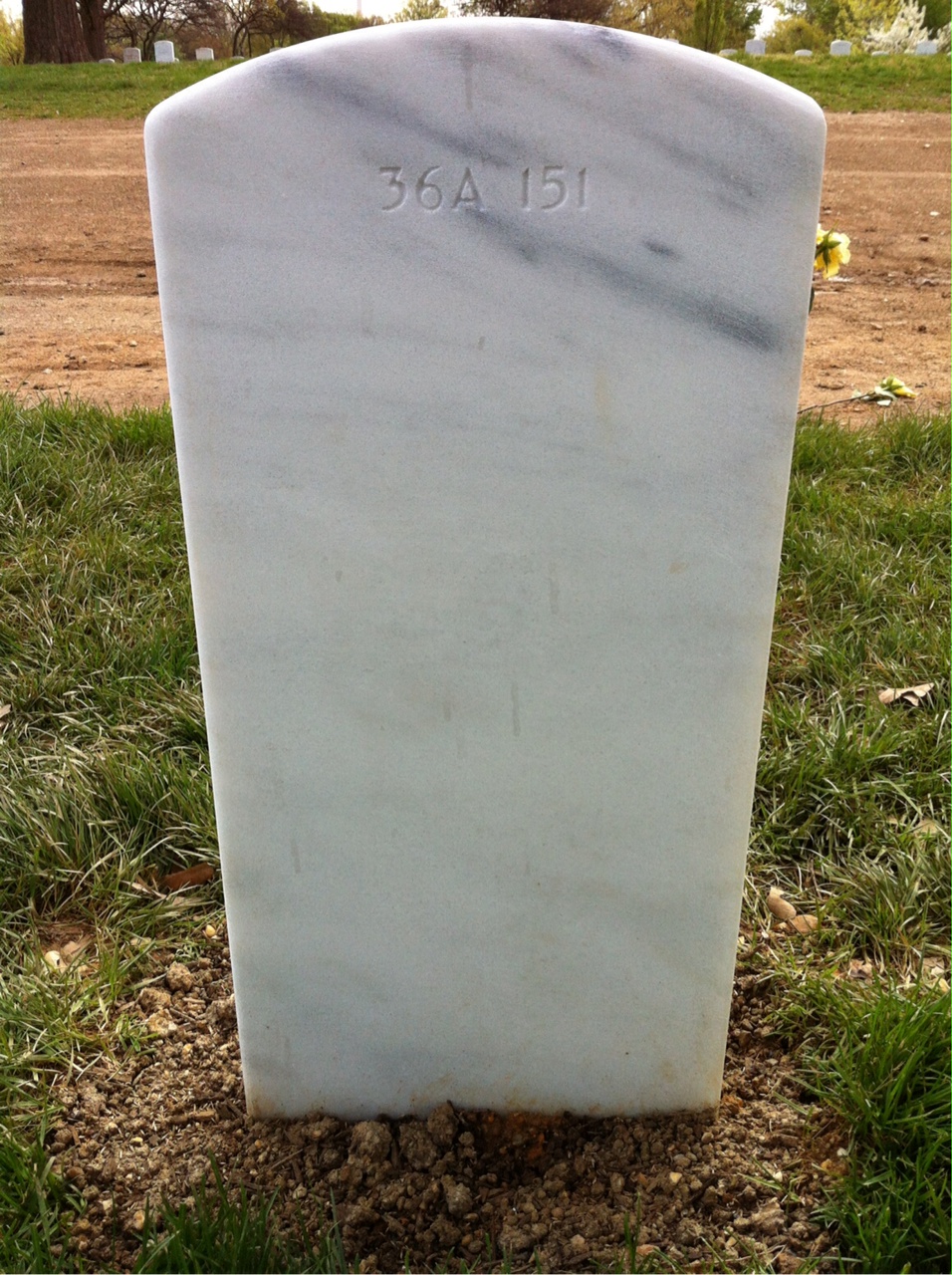 Back of headstone — Weldon Charles Linden