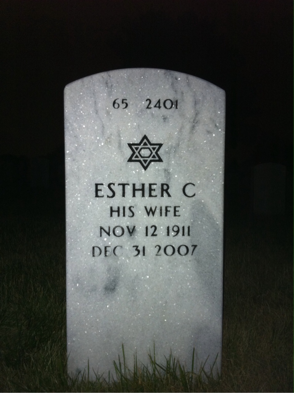 Back of headstone — Anthony Ortenzi