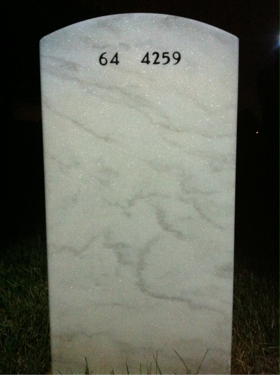 Back of headstone — Paul Tourigny