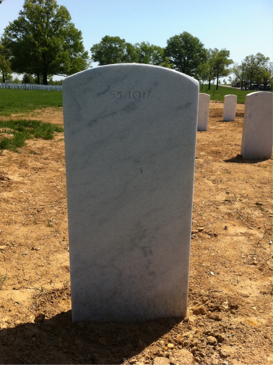 Back of headstone — George Pappas