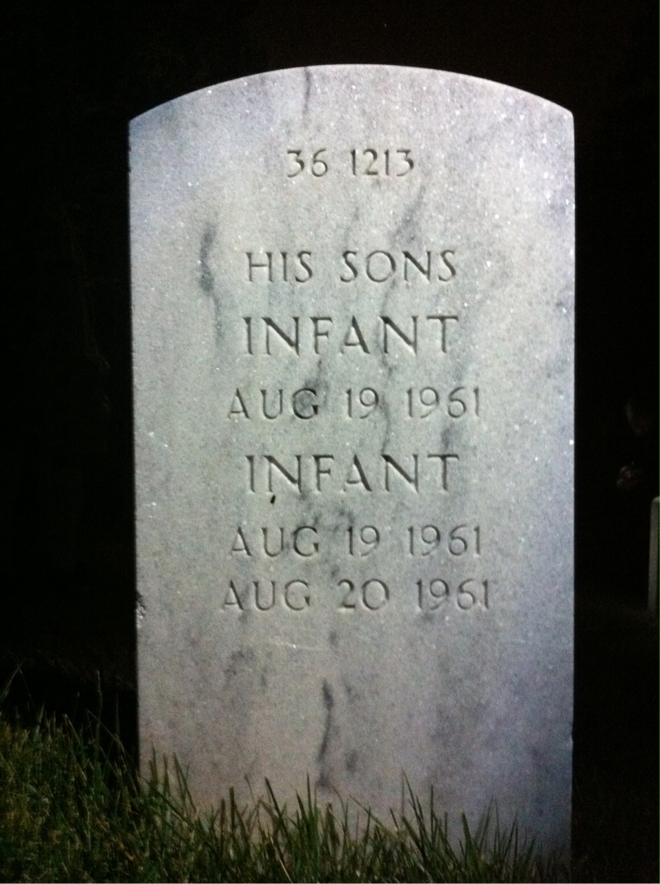 Back of headstone — William Torpey