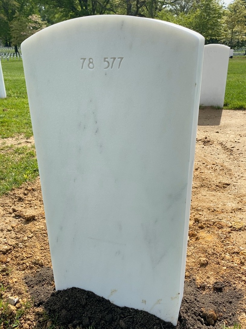 Back of headstone — Thomas Taylor