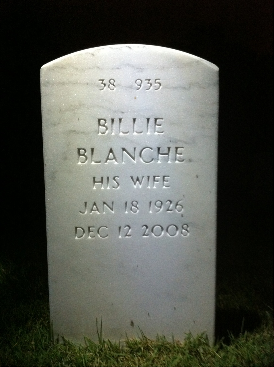 Back of headstone — John Furneaux