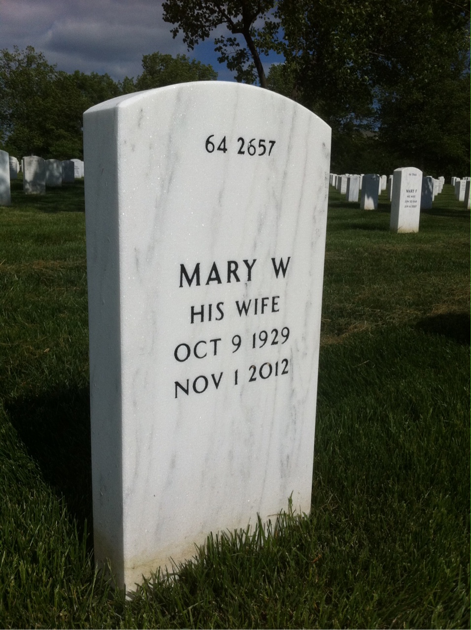 Back of headstone — Nathaniel Henderson