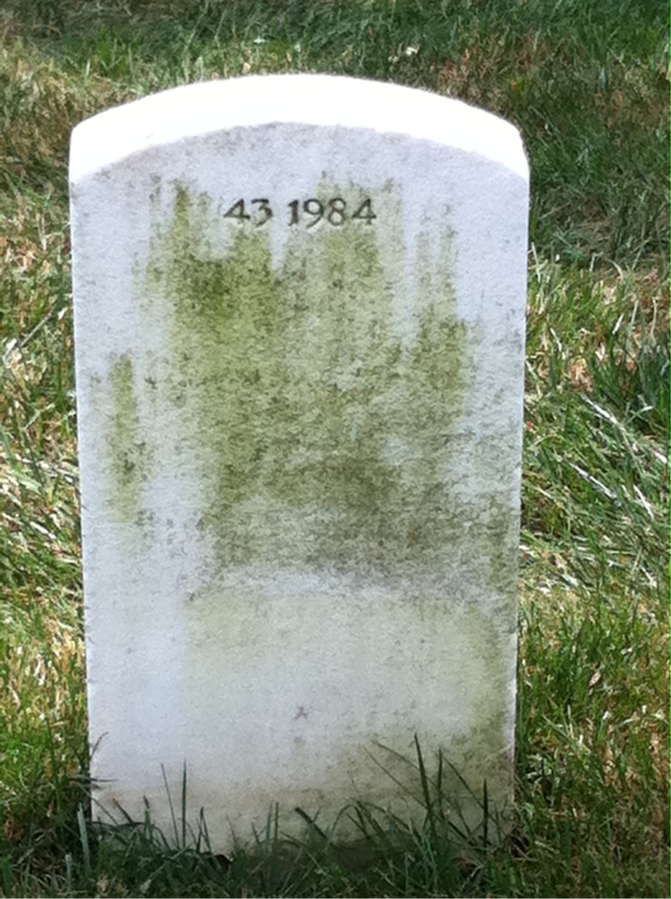 Back of headstone — Ernest Biessman