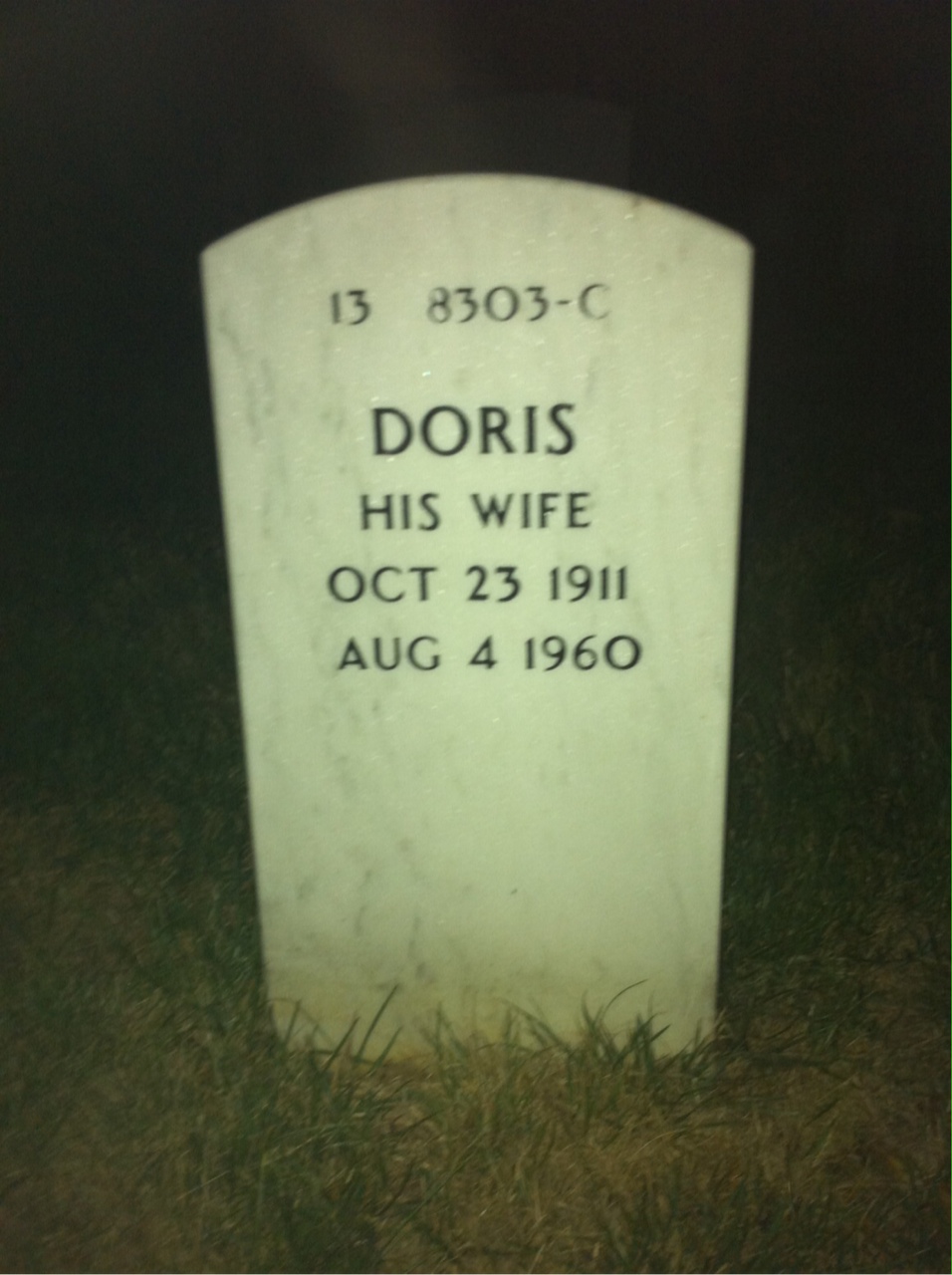 Back of headstone — William Thomas