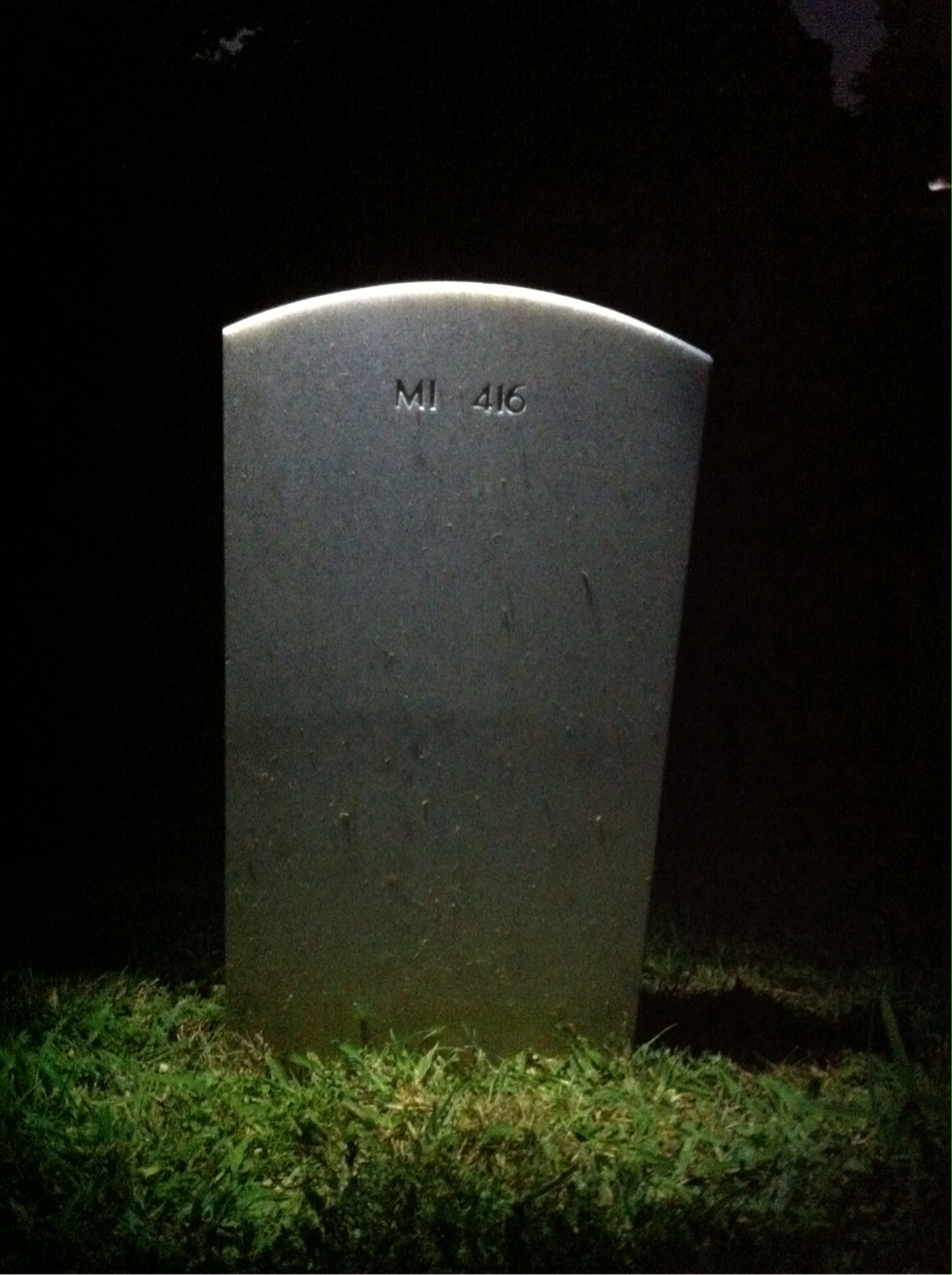 Back of headstone — W Breeland