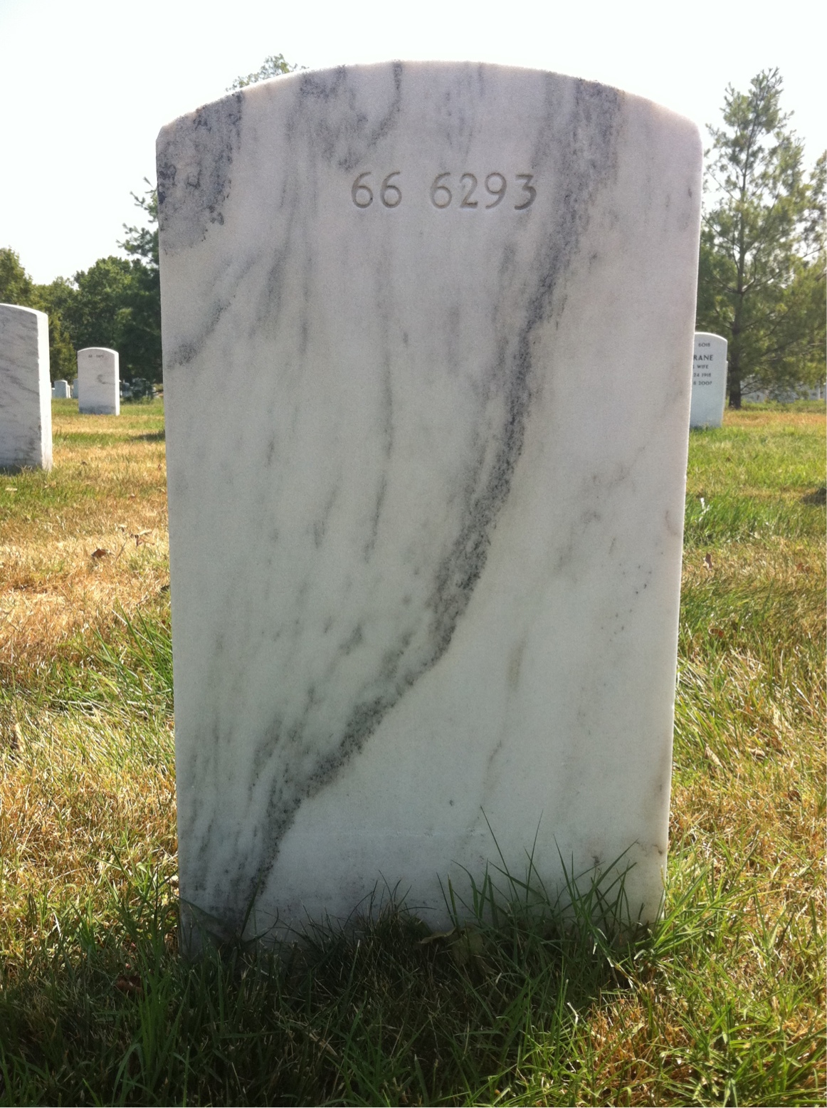 Back of headstone — Ernest Moore