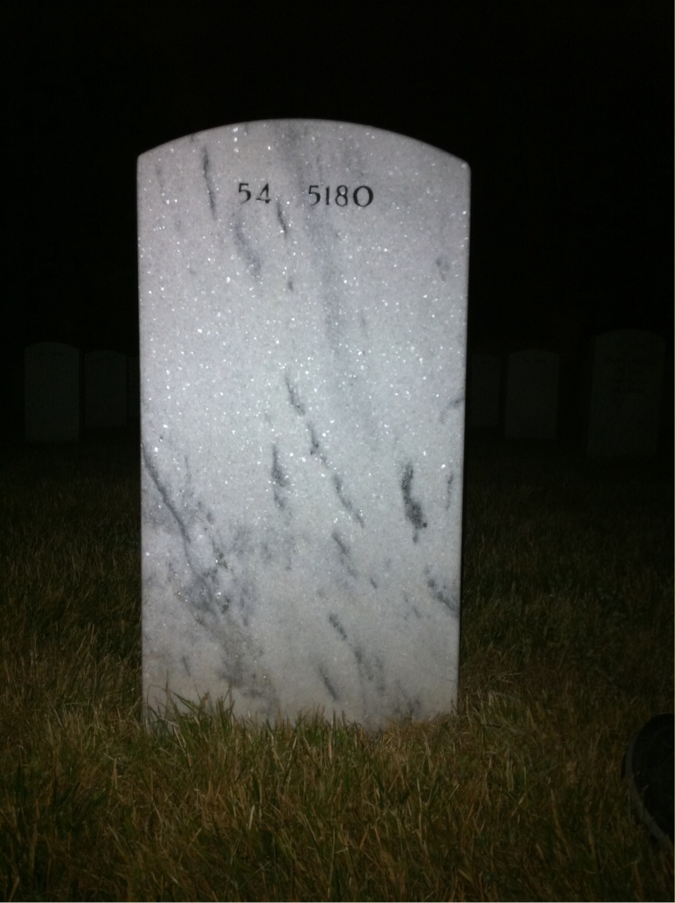 Back of headstone — David Shay