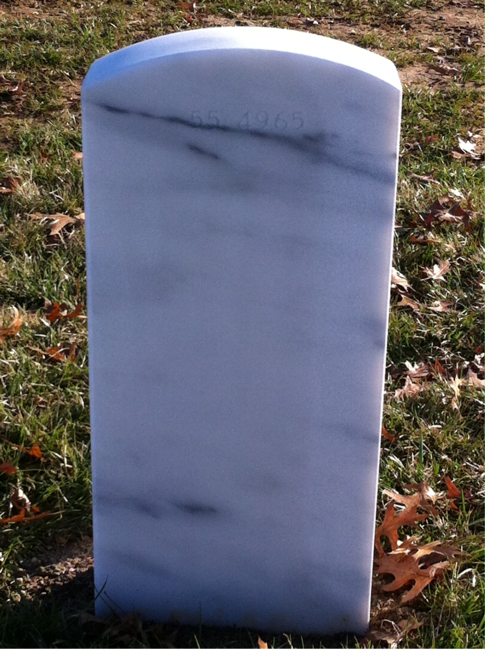Back of headstone — William Leslie Raynor