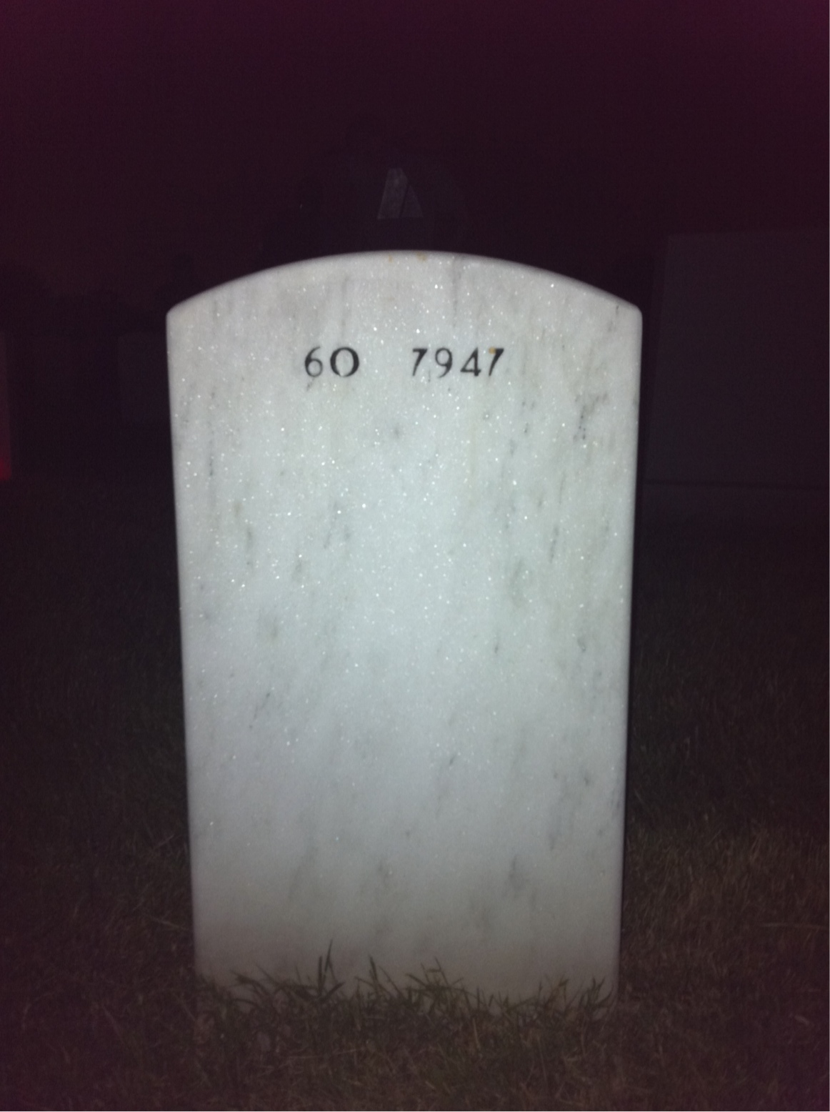 Back of headstone — John Creighton