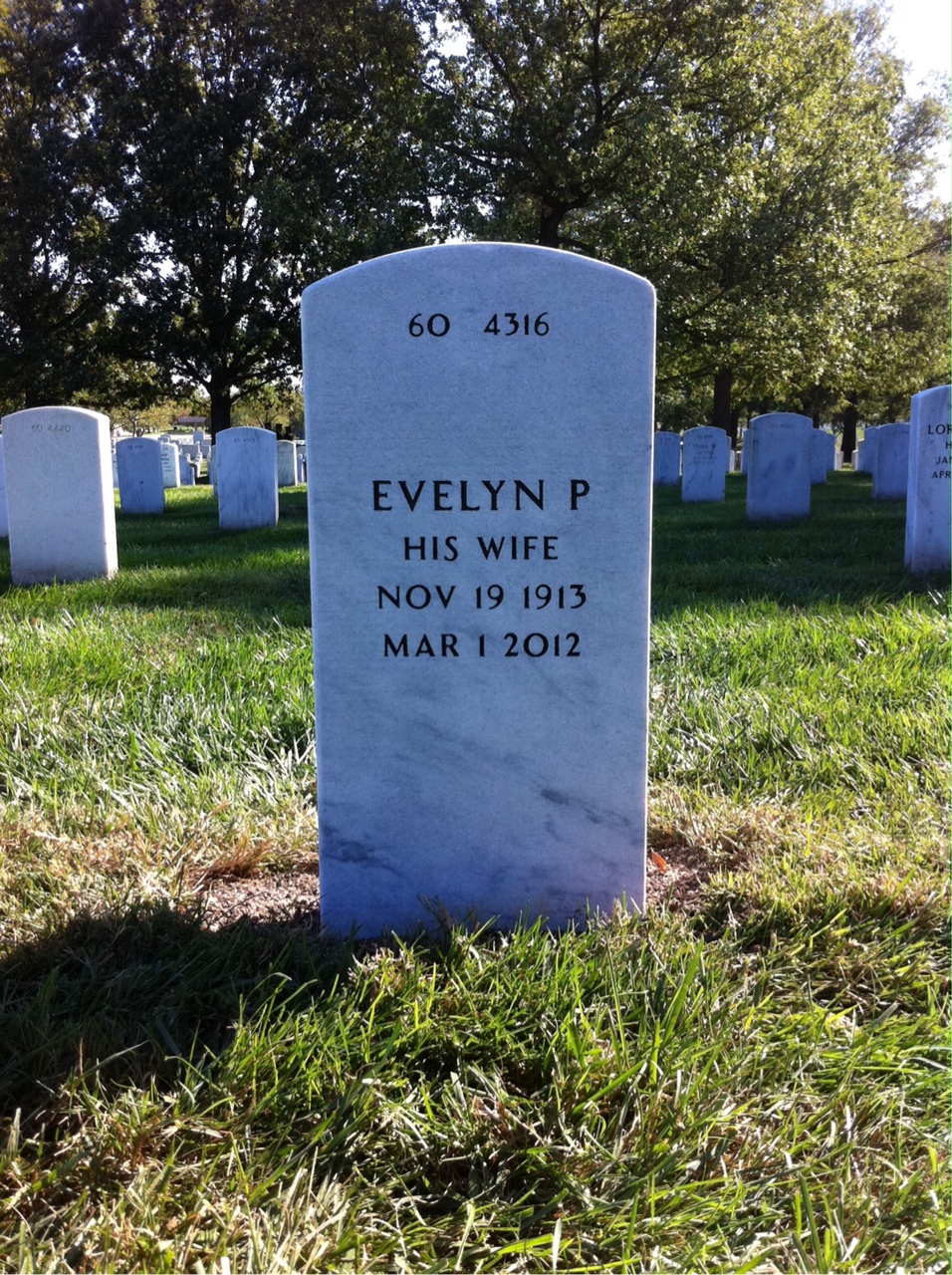 Back of headstone — Emmanuel Mello