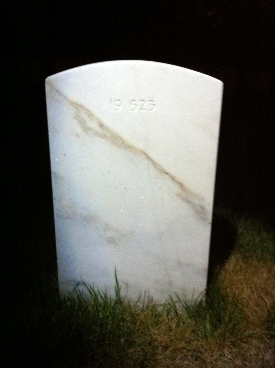 Back of headstone — William Addison