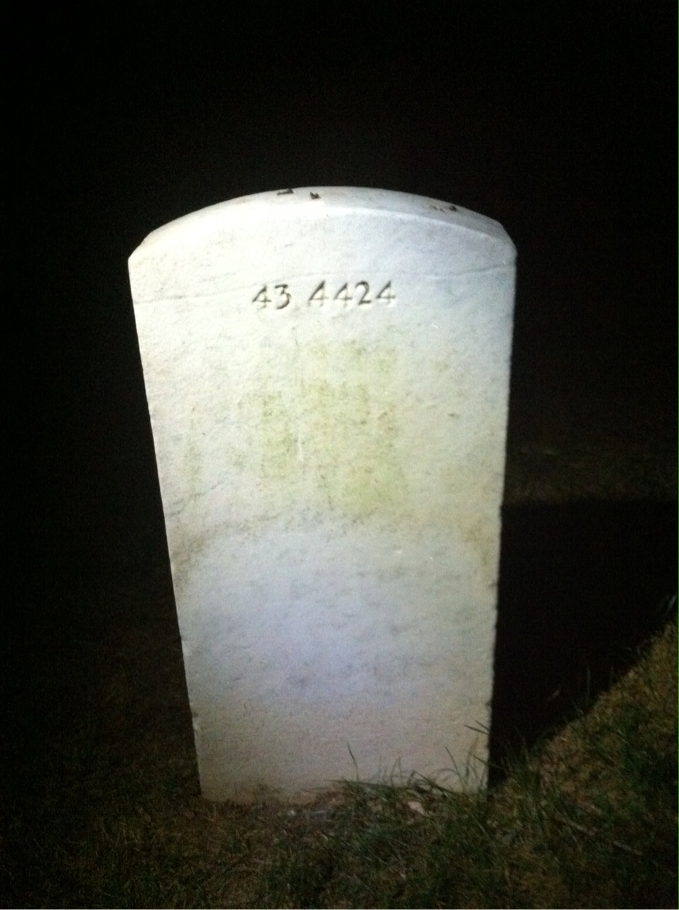 Back of headstone — Jennie Mckenney