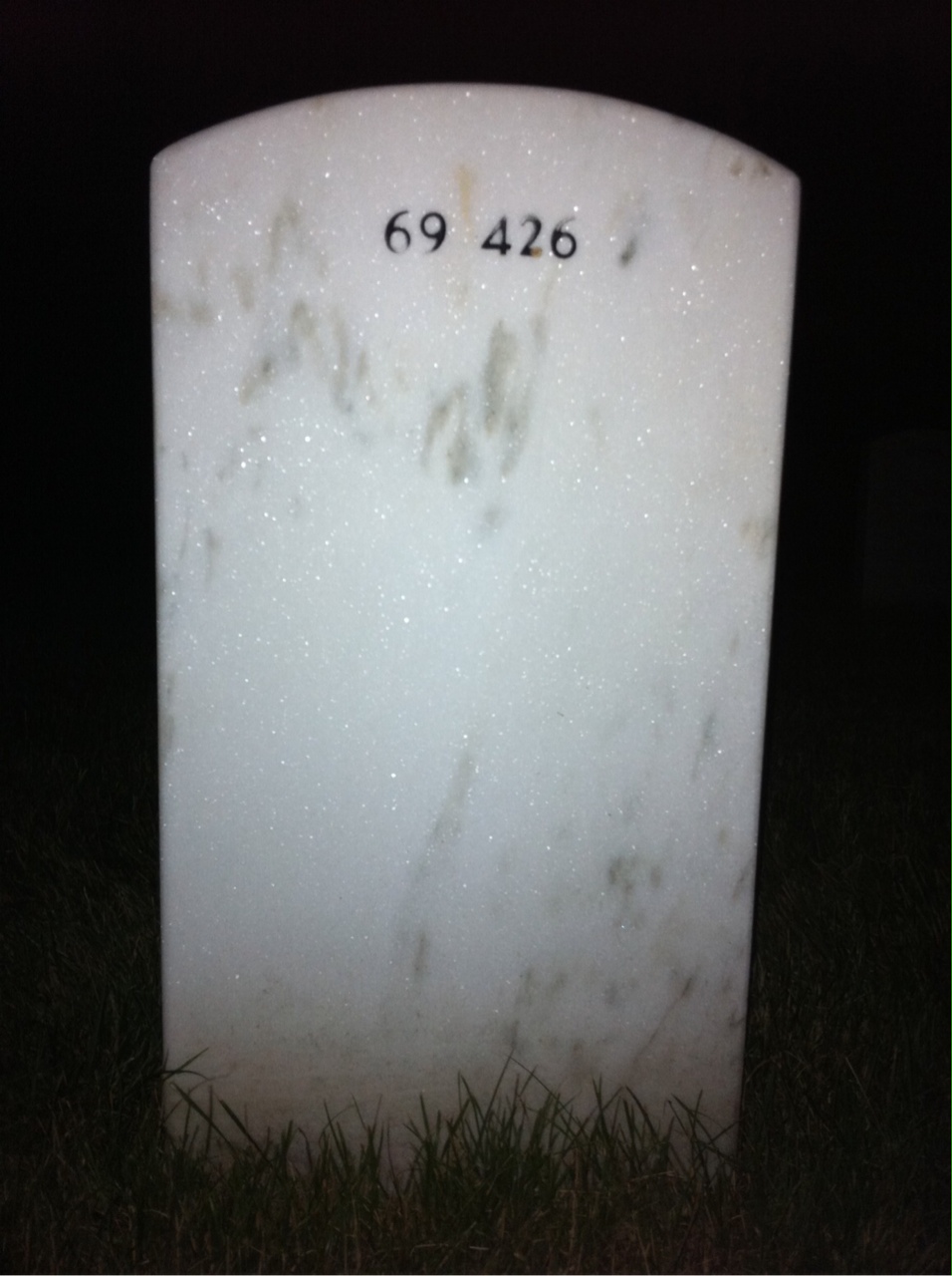 Back of headstone — John Robichaux