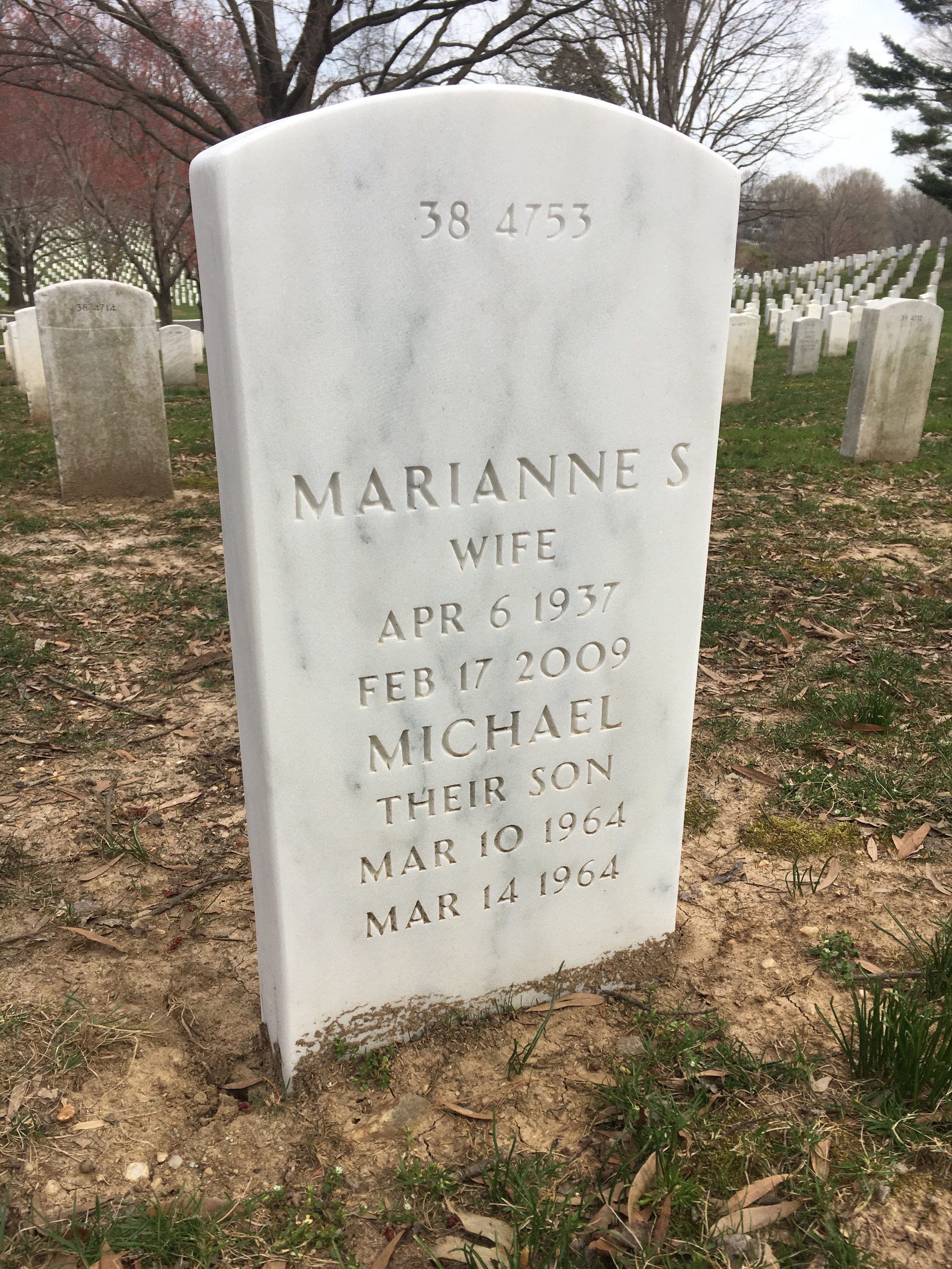 Back of headstone — Paul Giguere