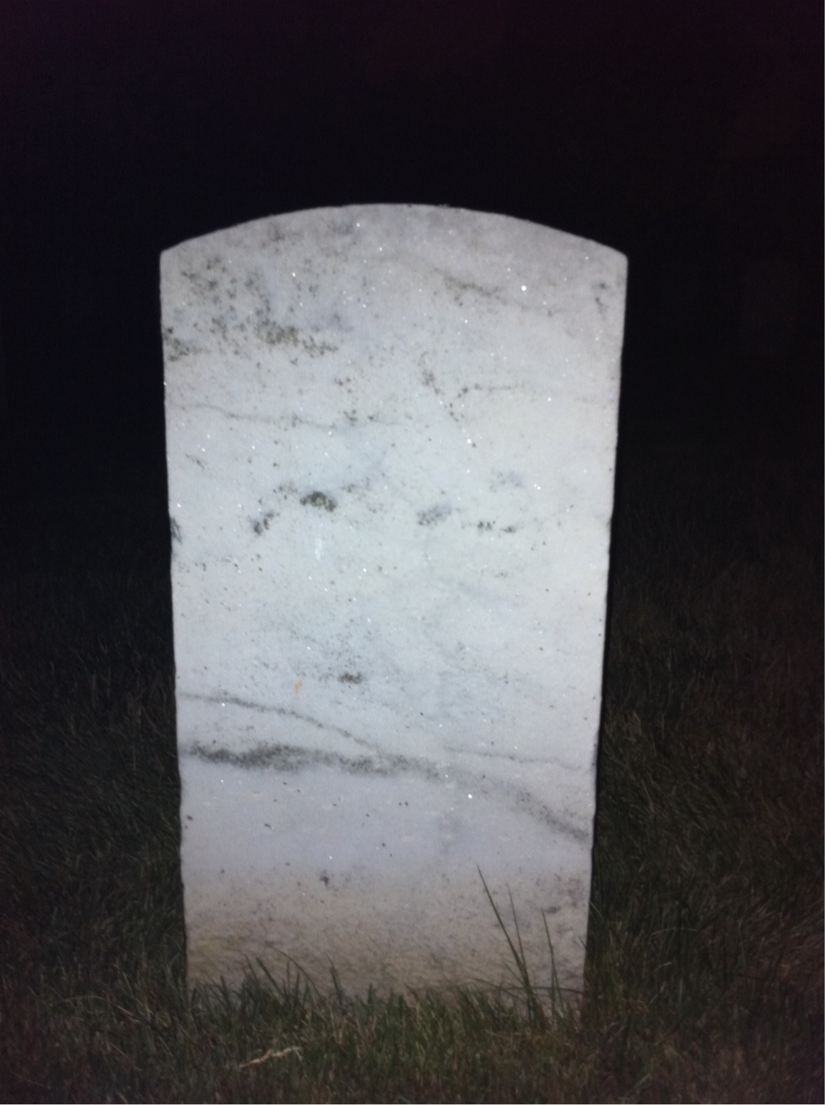 Back of headstone — James Adams