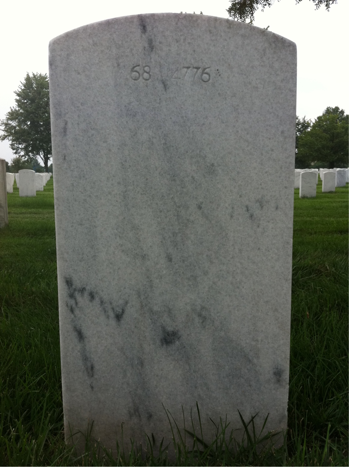 Back of headstone — Vernon Mosby