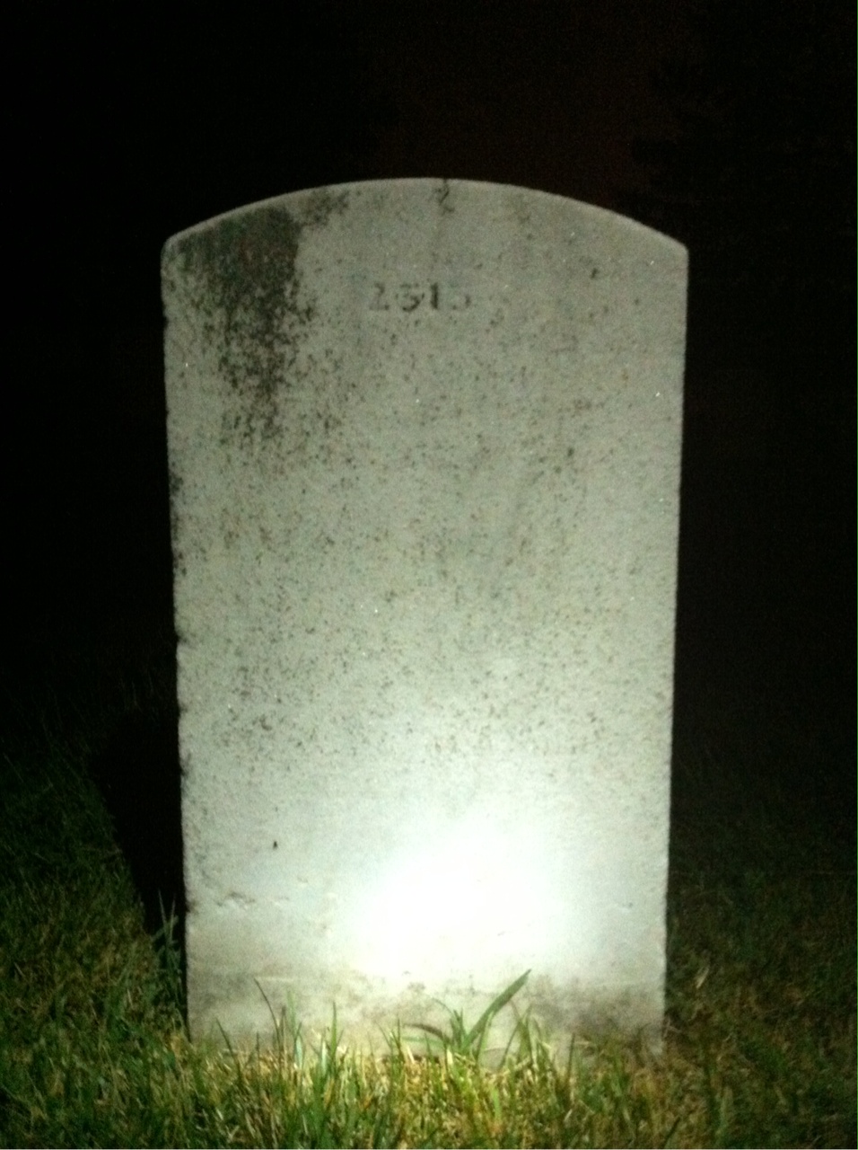 Back of headstone — William D Skinner