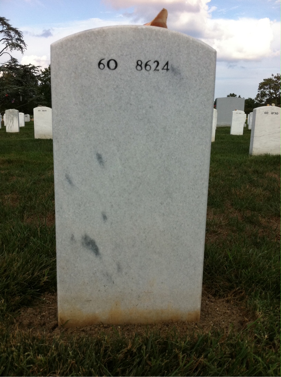 Back of headstone — Michael Pursel