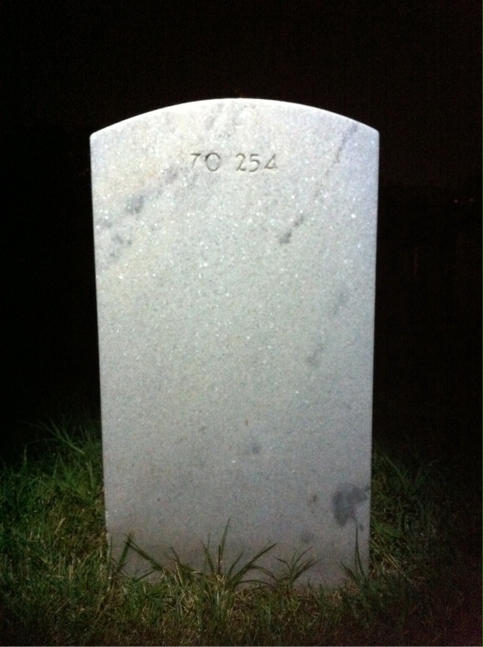 Back of headstone — Jack Mosley