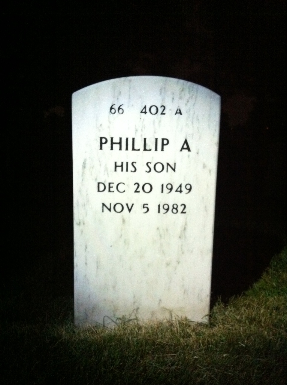 Back of headstone — James Baskin