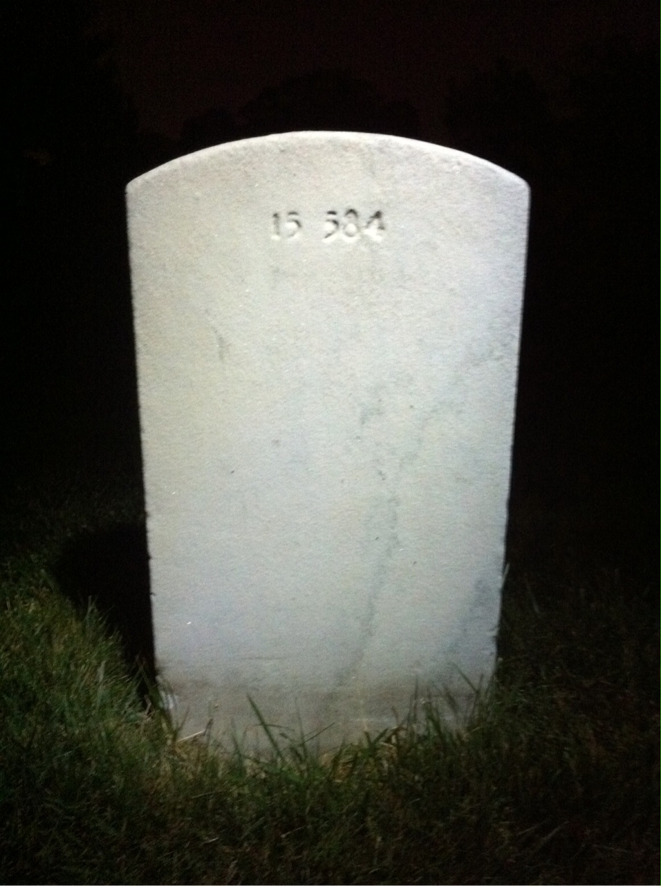 Back of headstone — Infant Acker