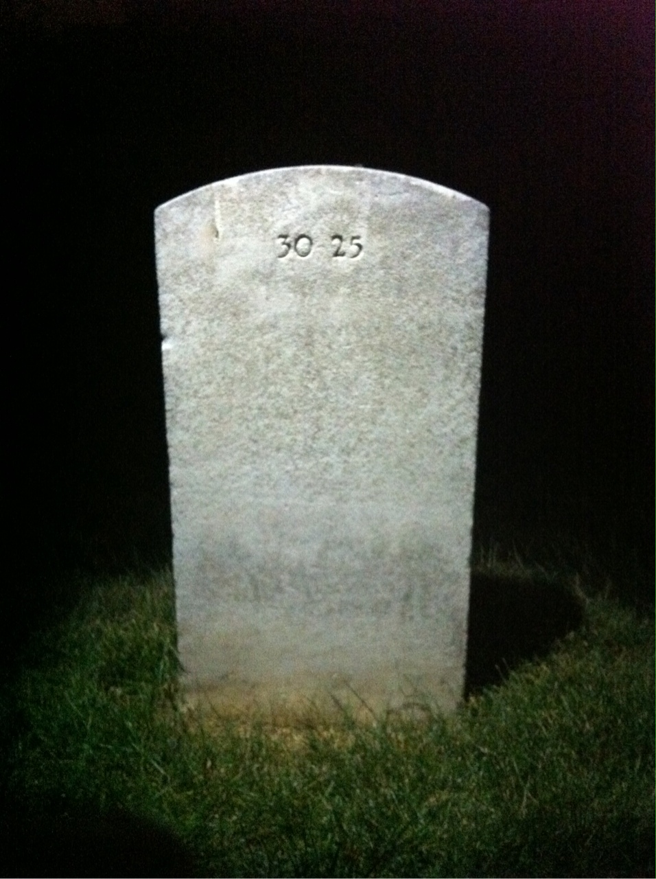 Back of headstone — Thomas Ballenger