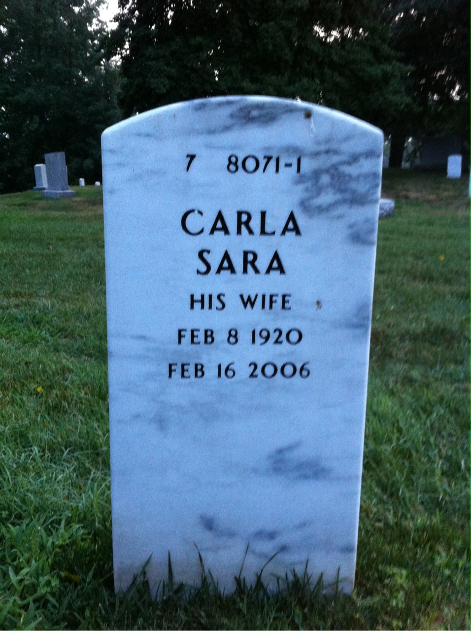 Back of headstone — Raymond Spicer