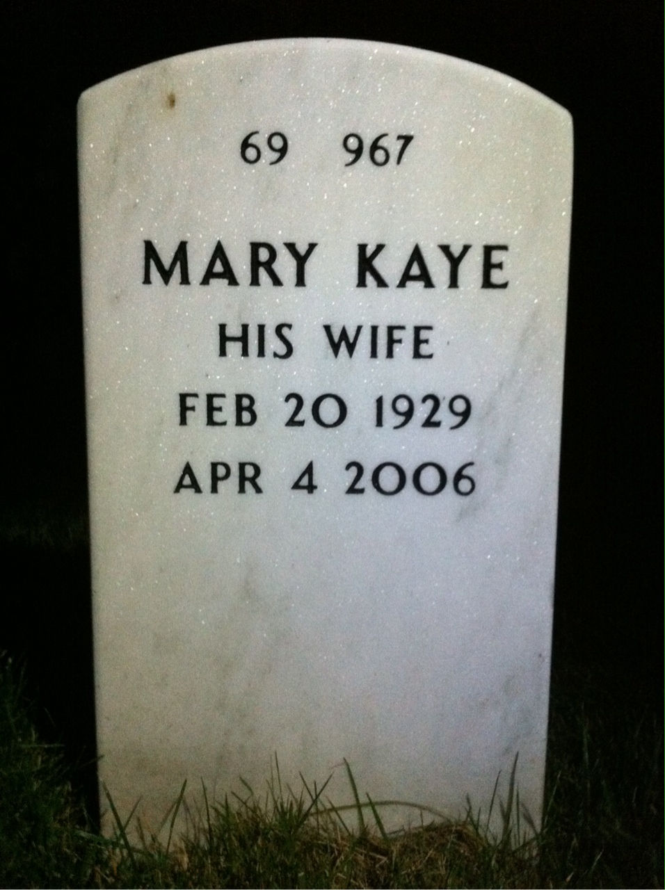 Back of headstone — Francis Girard