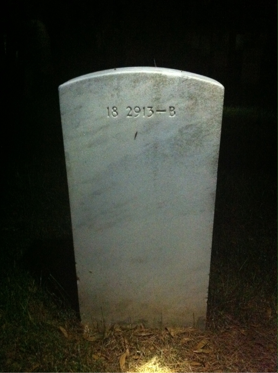 Back of headstone — Walter Allman