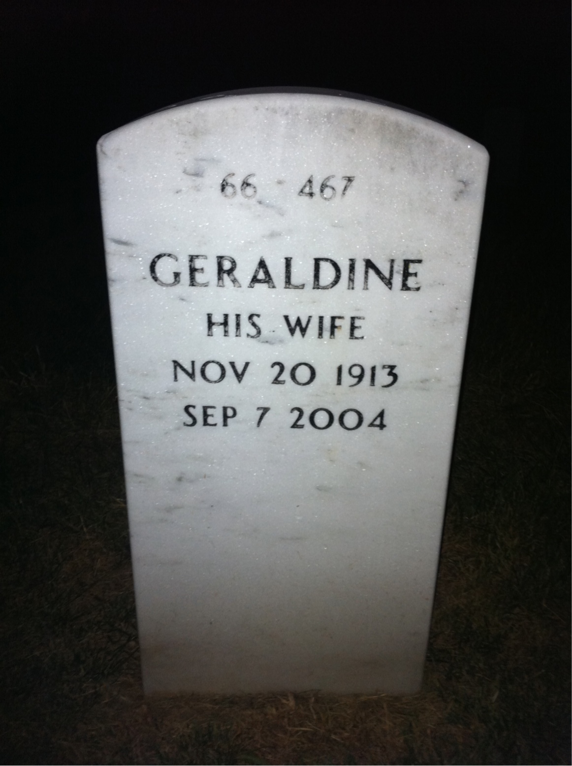 Back of headstone — Johnny Blocker