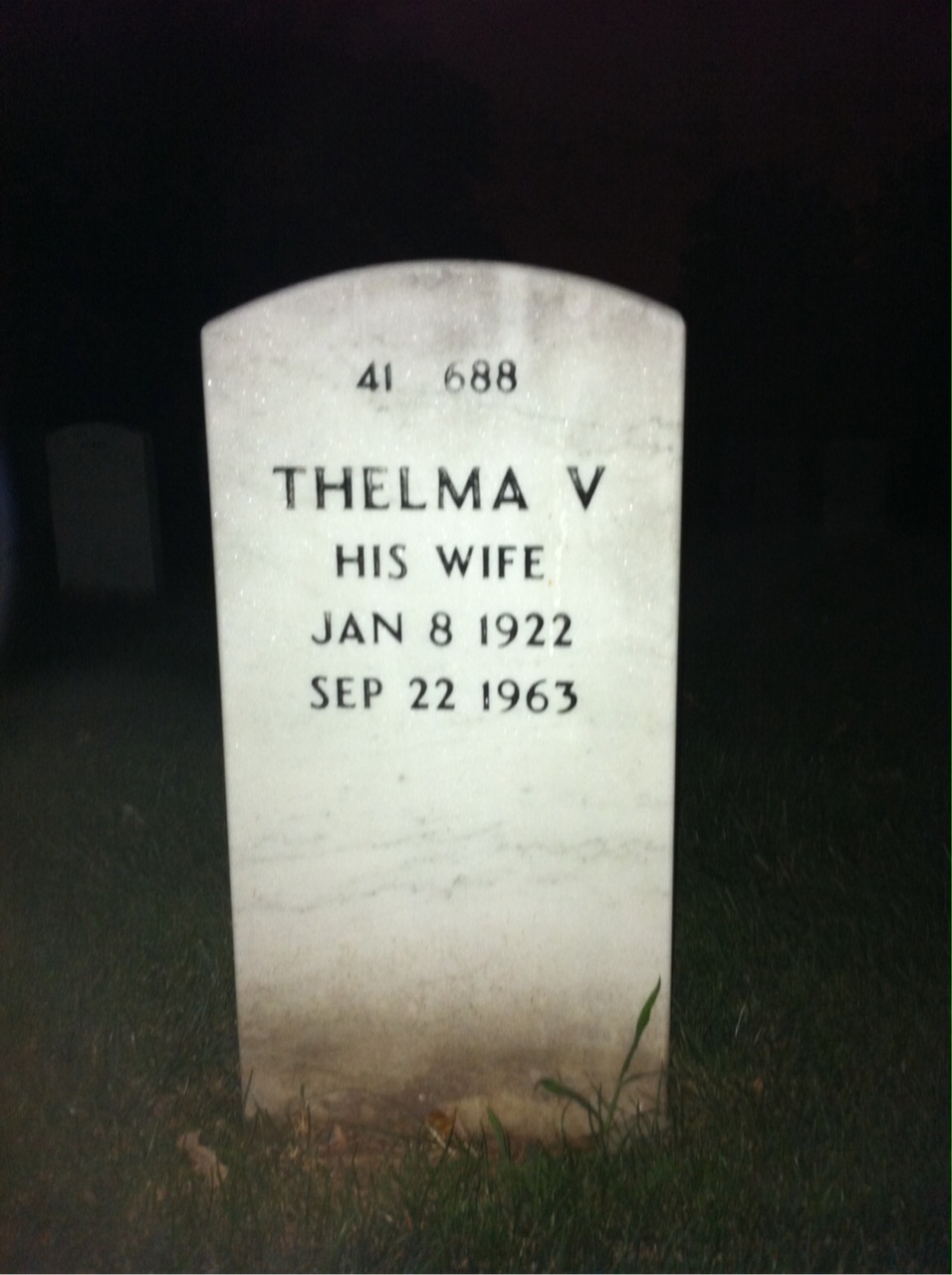 Back of headstone — Charles Mahoney