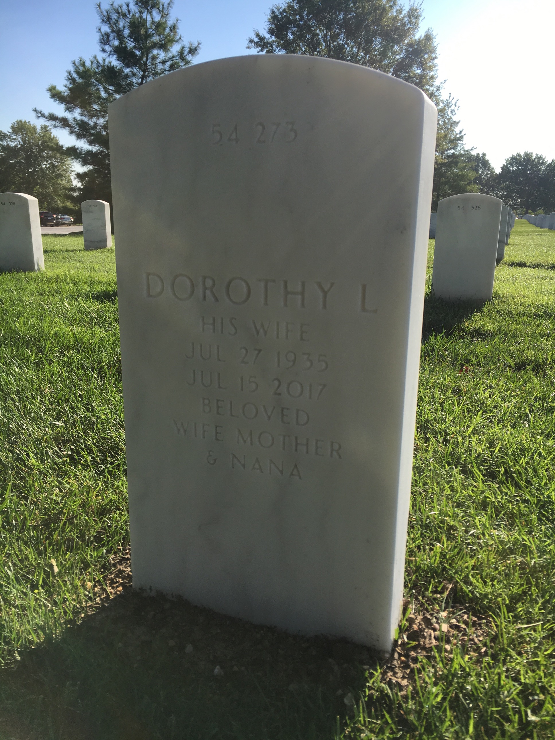 Back of headstone — Howard Allshire