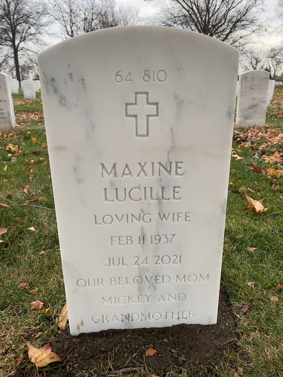Back of headstone — Ronald David Rauss