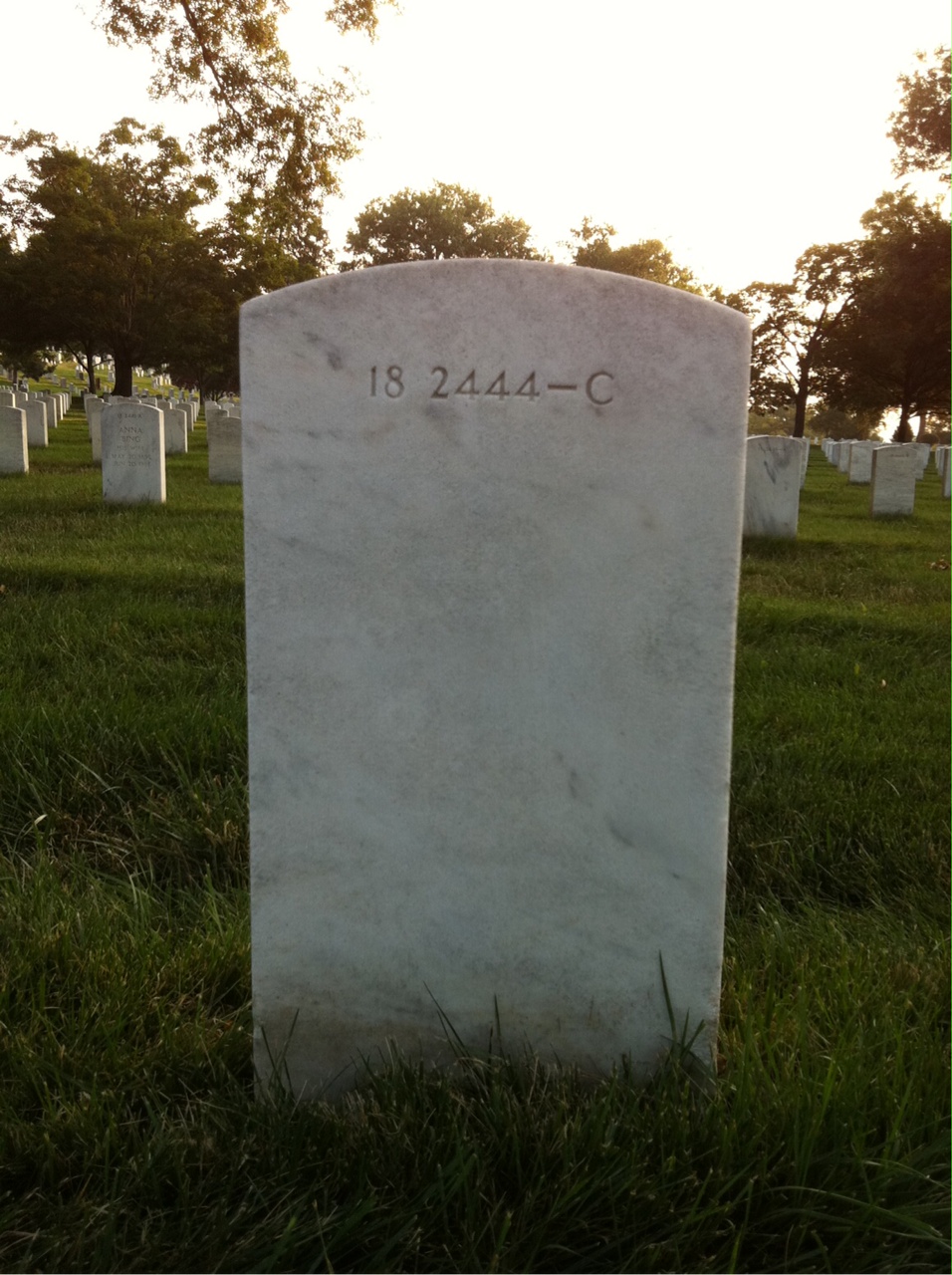 Back of headstone — Joseph Mckenna