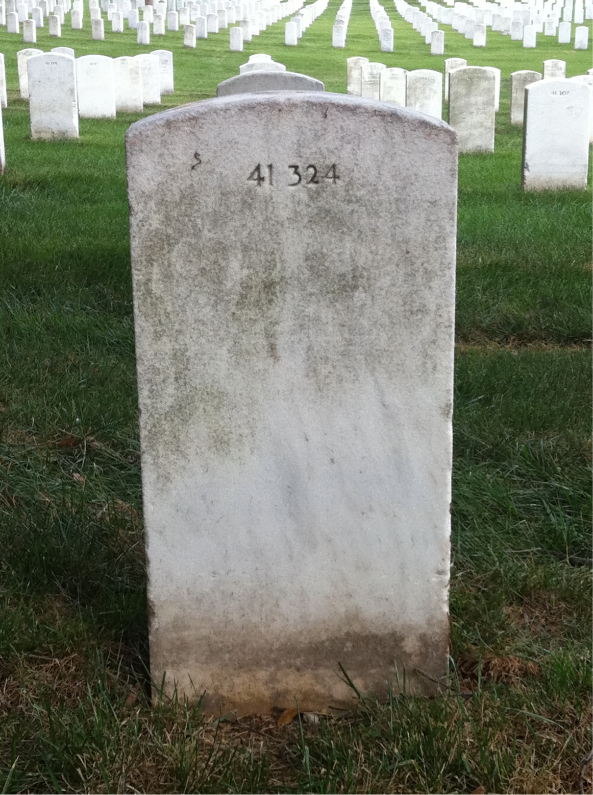 Back of headstone — Charles Baden
