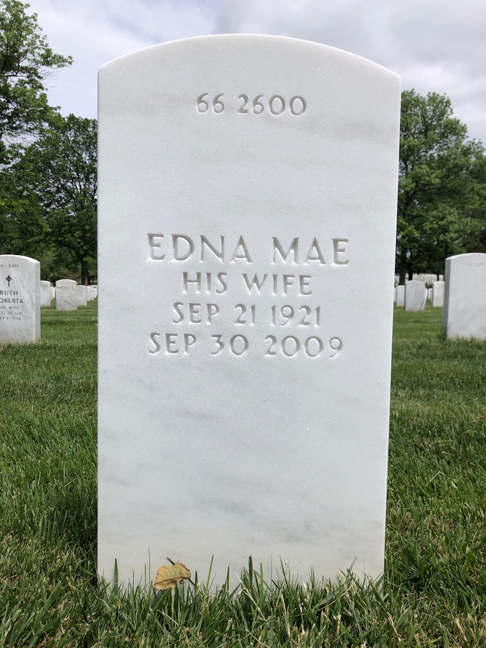 Back of headstone — Benjamin Emge